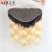13x6 Body Wave 1B 613 Dark Root Lace Frontal,8A Top Quality With Baby Hair(It need to do customer order and takes about 2 months)